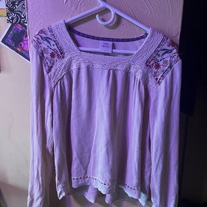 Knox Rose beige long sleeve blouse